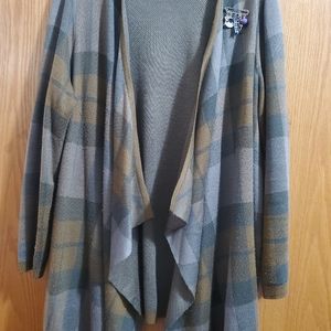 Outlander Plaid Tartan Drape Cardigan